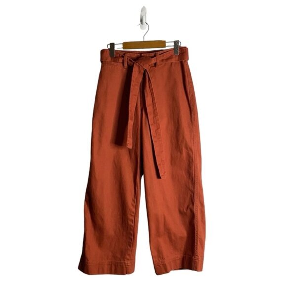 Universal Thread Women's Burnt Orange Tie Front Wide Leg Pant - Picture 1 of 9